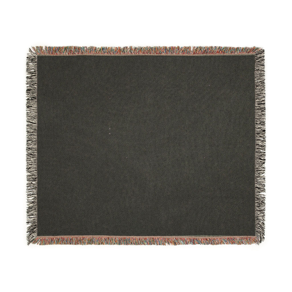 Fern & Seedhead Woven Throw Blanket - Jacquard Woven Botanical, Patina Blue & Terracotta - Mossbridge