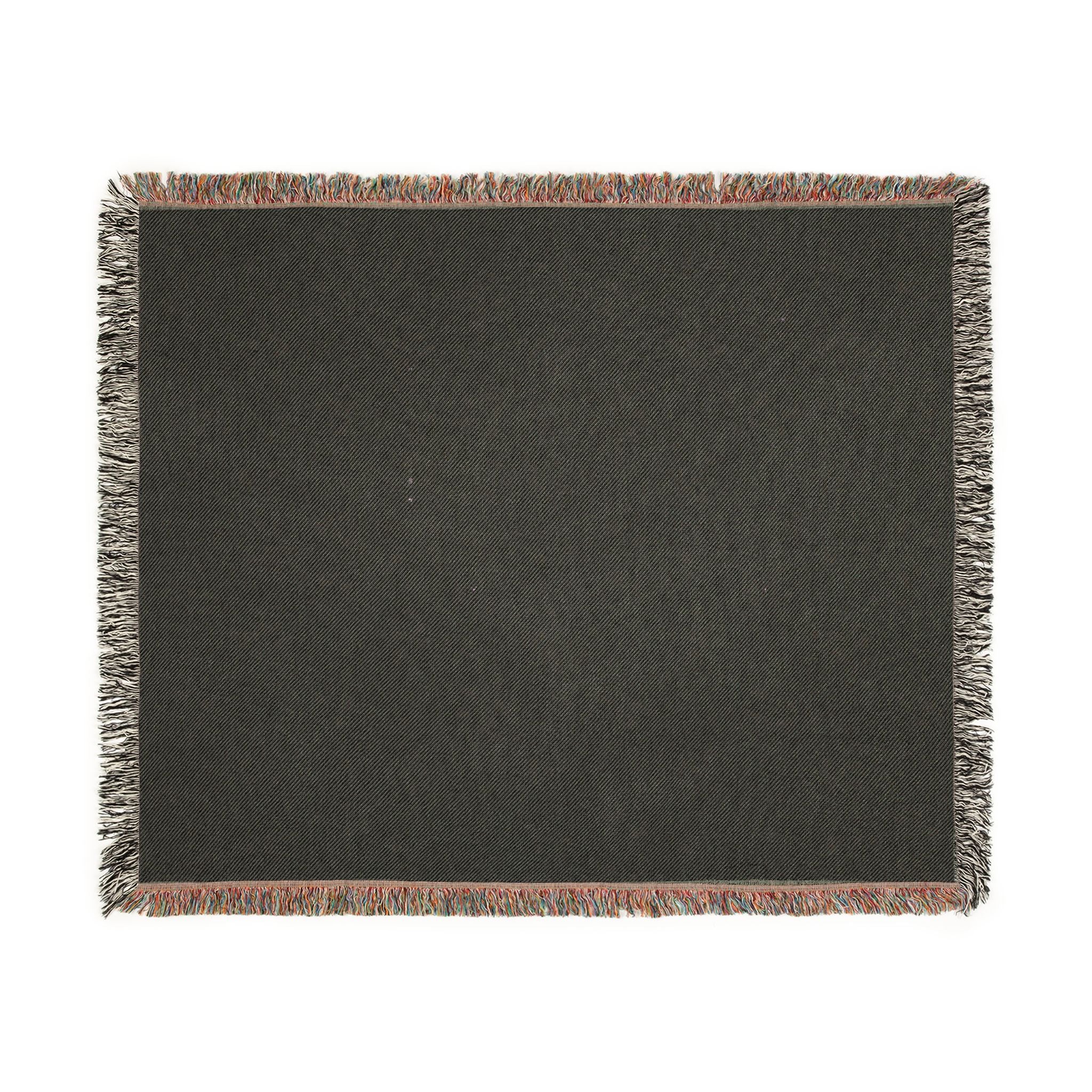 Fern & Seedhead Woven Throw Blanket - Jacquard Woven Botanical, Patina Blue & Terracotta - Mossbridge