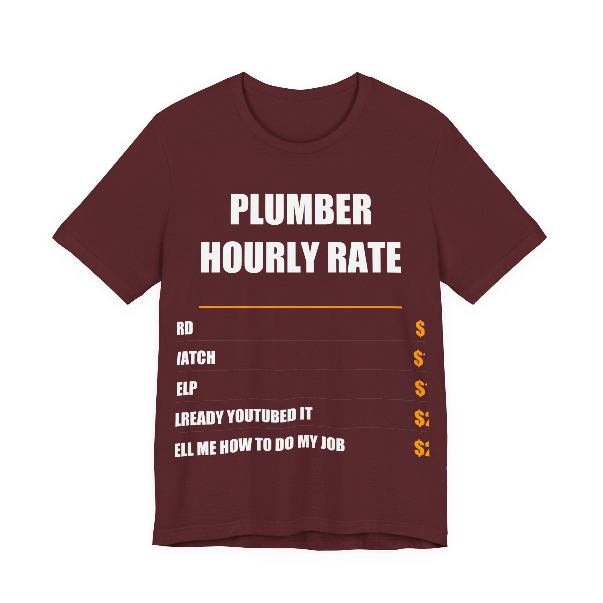 Plumber Hourly Rate Shirt - view 10
