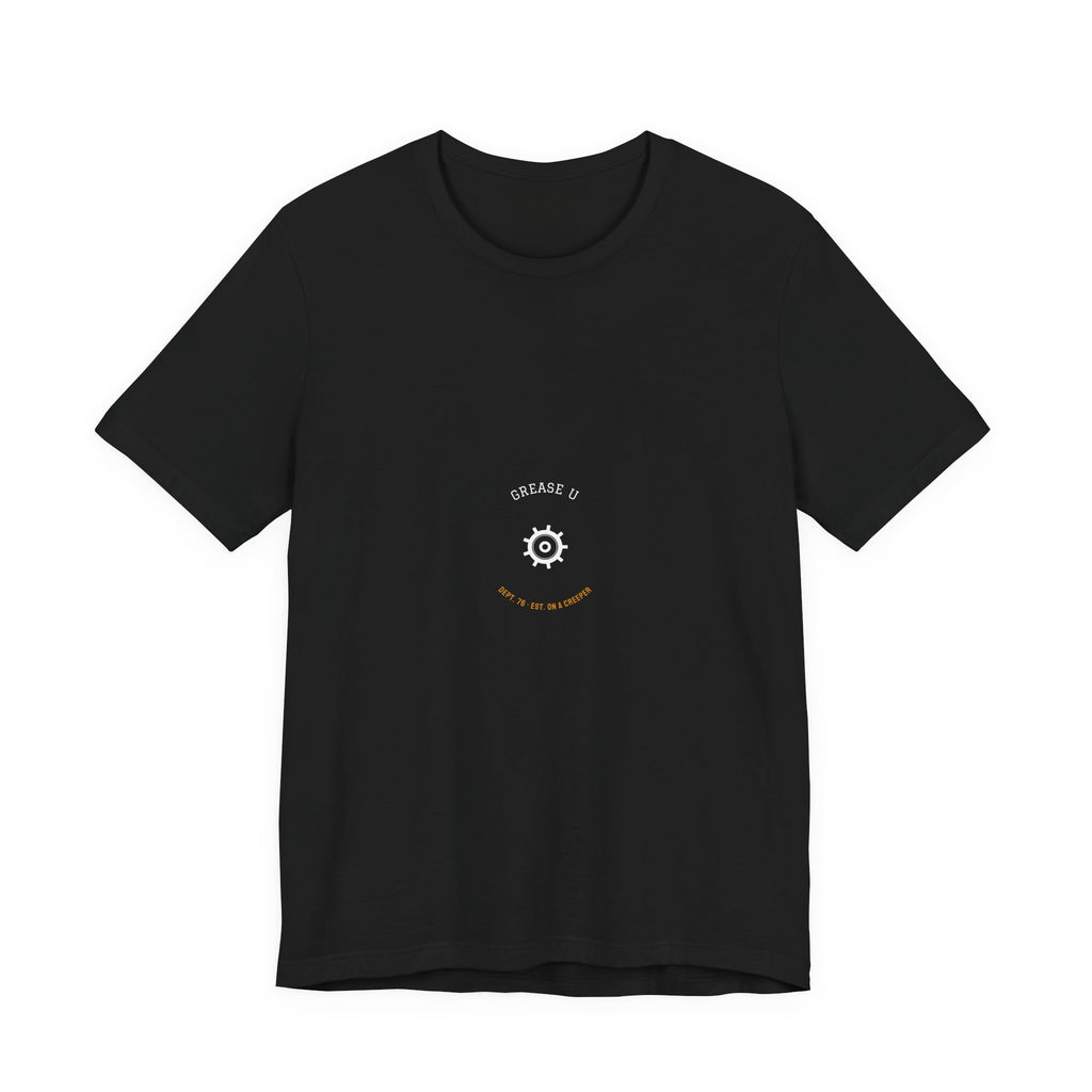 Grease U Dept 76 Mechanic Shirt - Varsity Collegiate Mechanic Tee, Funny Mechanic Gift, Premium Bella Canvas