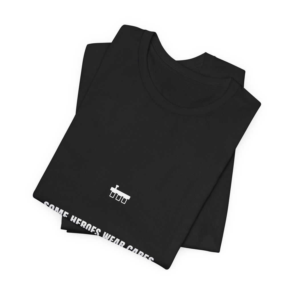 Some Heroes Wear Capes Mine Wears A Tool Belt Shirt - Dad Hero Tee, Father's Day Gift, Premium Bella Canvas