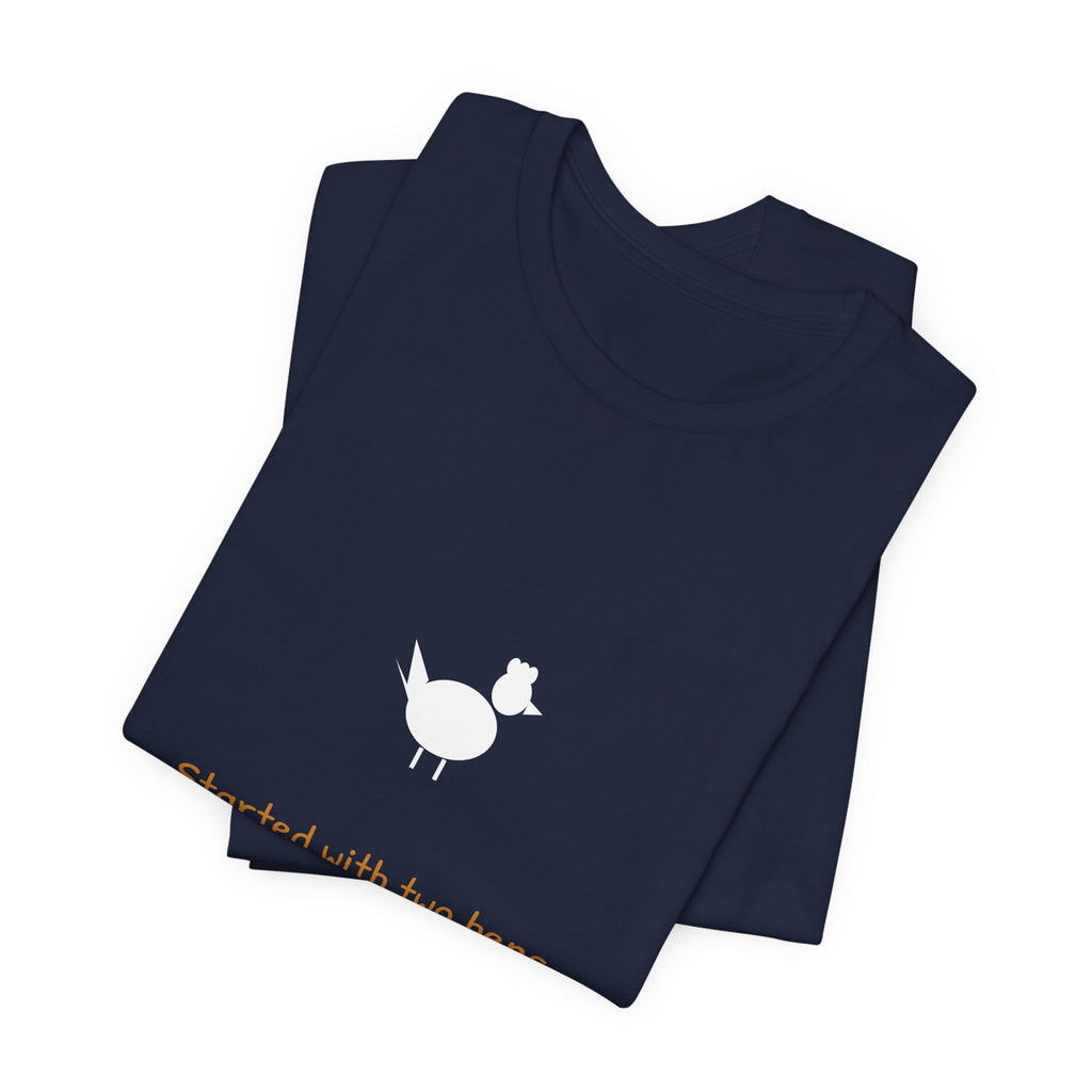Started With Two Hens Shirt - Funny Chicken Math Tee, Premium Bella Canvas