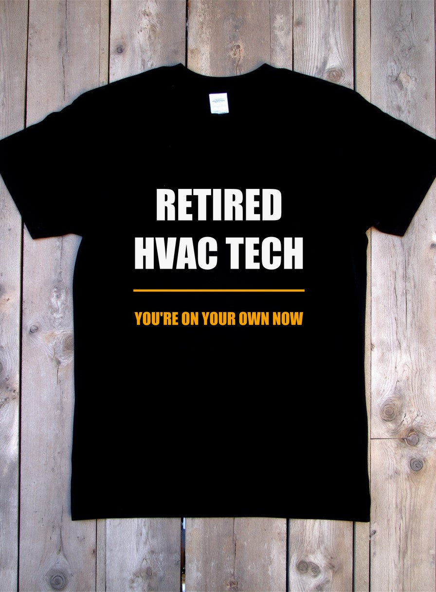 Retired HVAC Tech Shirt — flat lay photo
