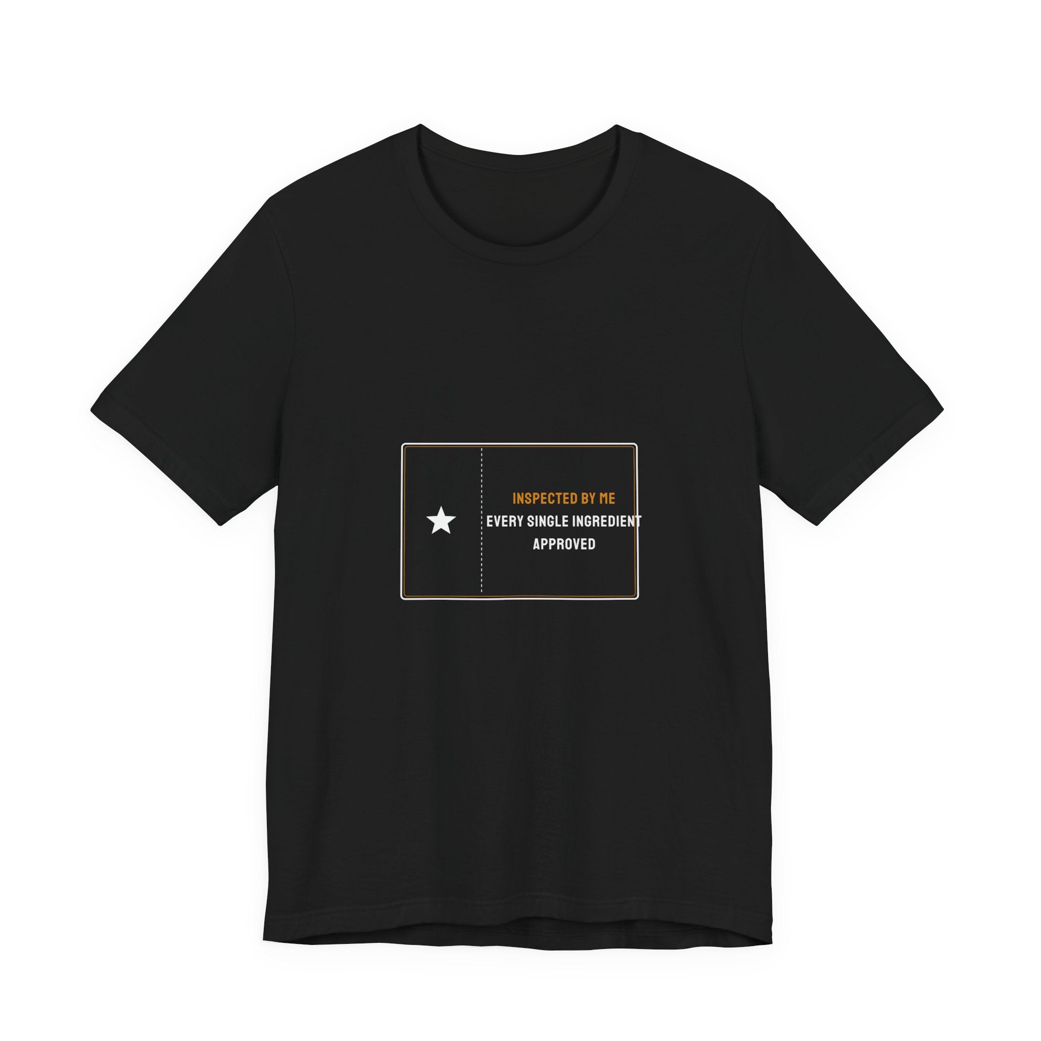 Inspected By Me Every Single Ingredient Approved Shirt - Funny Celiac QC Stamp Tee, Premium Bella Canvas