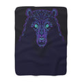 Neon Bear Sherpa Throw Blanket from Kindling & Hammer