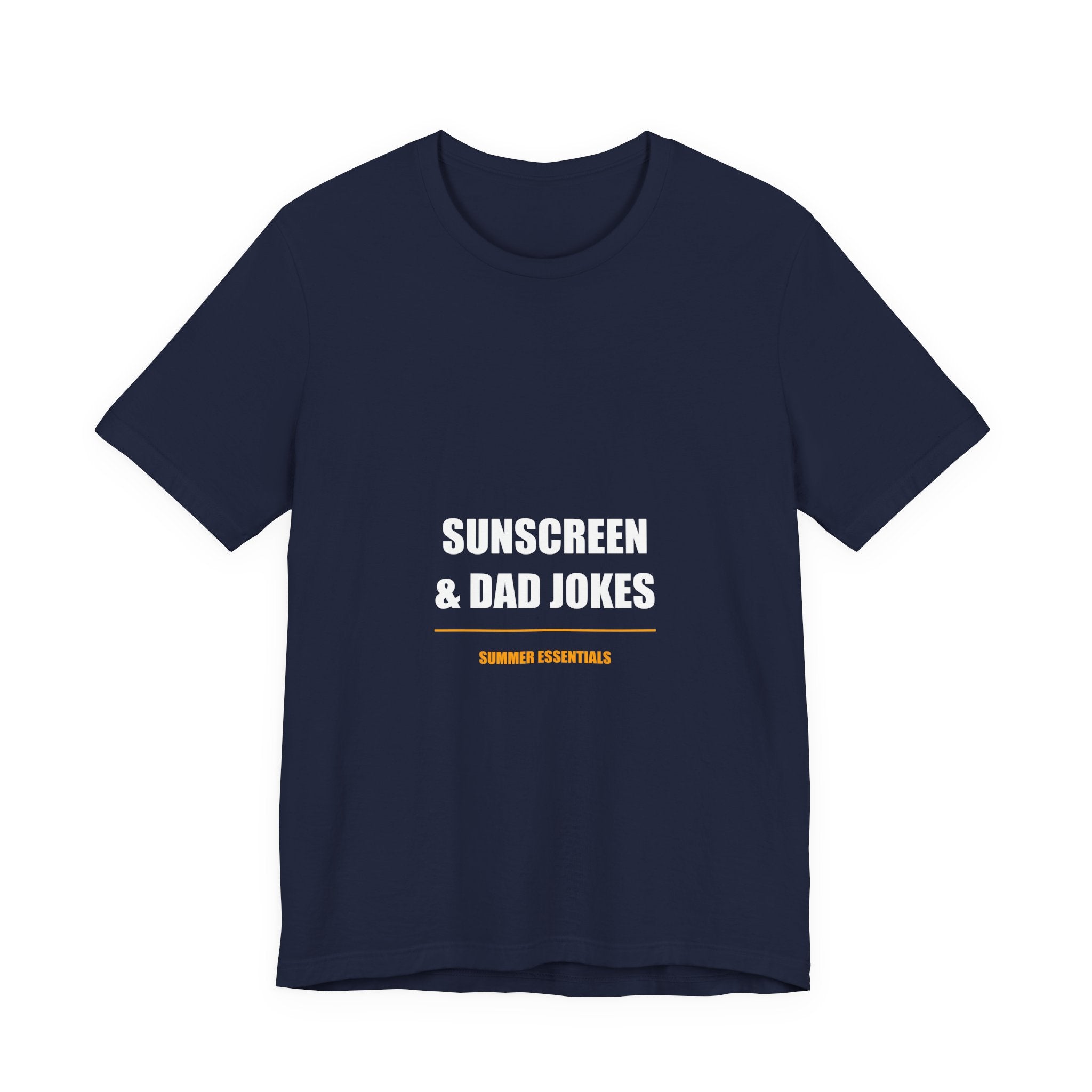Sunscreen and Dad Jokes Shirt - Funny Summer Dad Tee, Father's Day Gift, Premium Bella Canvas