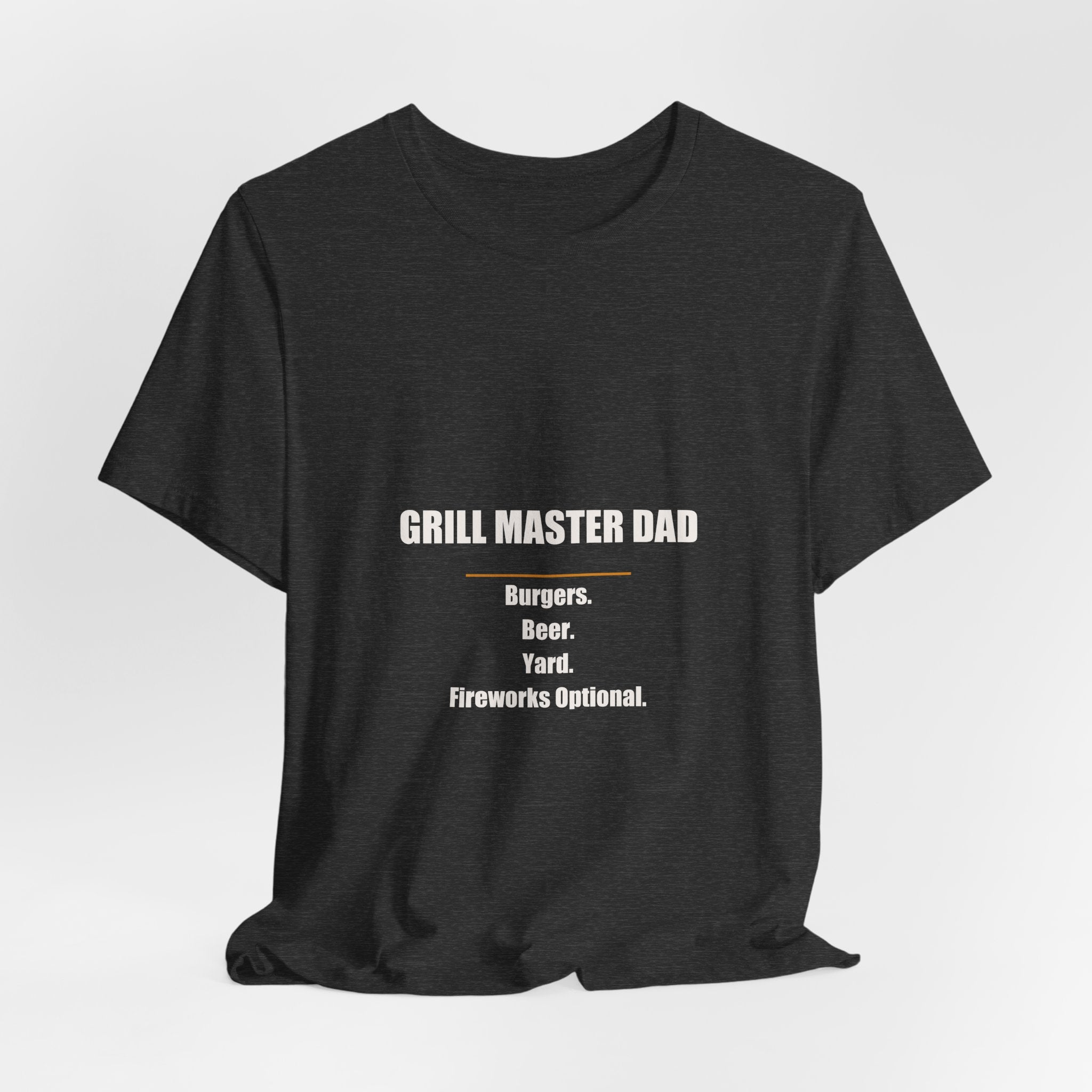 Grill Master Dad Shirt - Burgers Beer Fireworks Optional, Funny 4th Of July Dad Gift, Premium Bella Canvas Tee