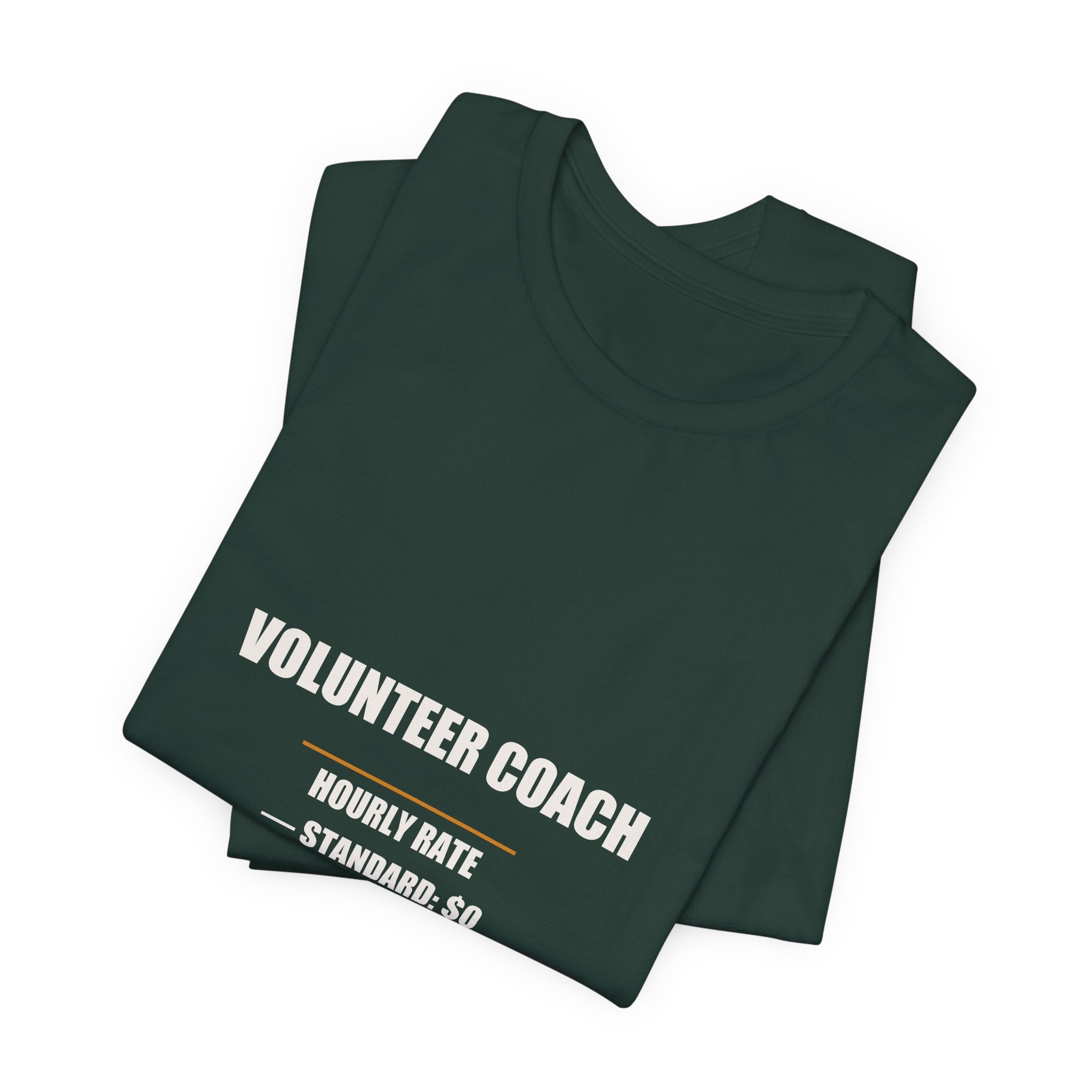 Volunteer Coach Hourly Rate Shirt - Standard Zero With Attitude Zero, Funny Volunteer Coach Gift, Premium Bella Canvas Tee