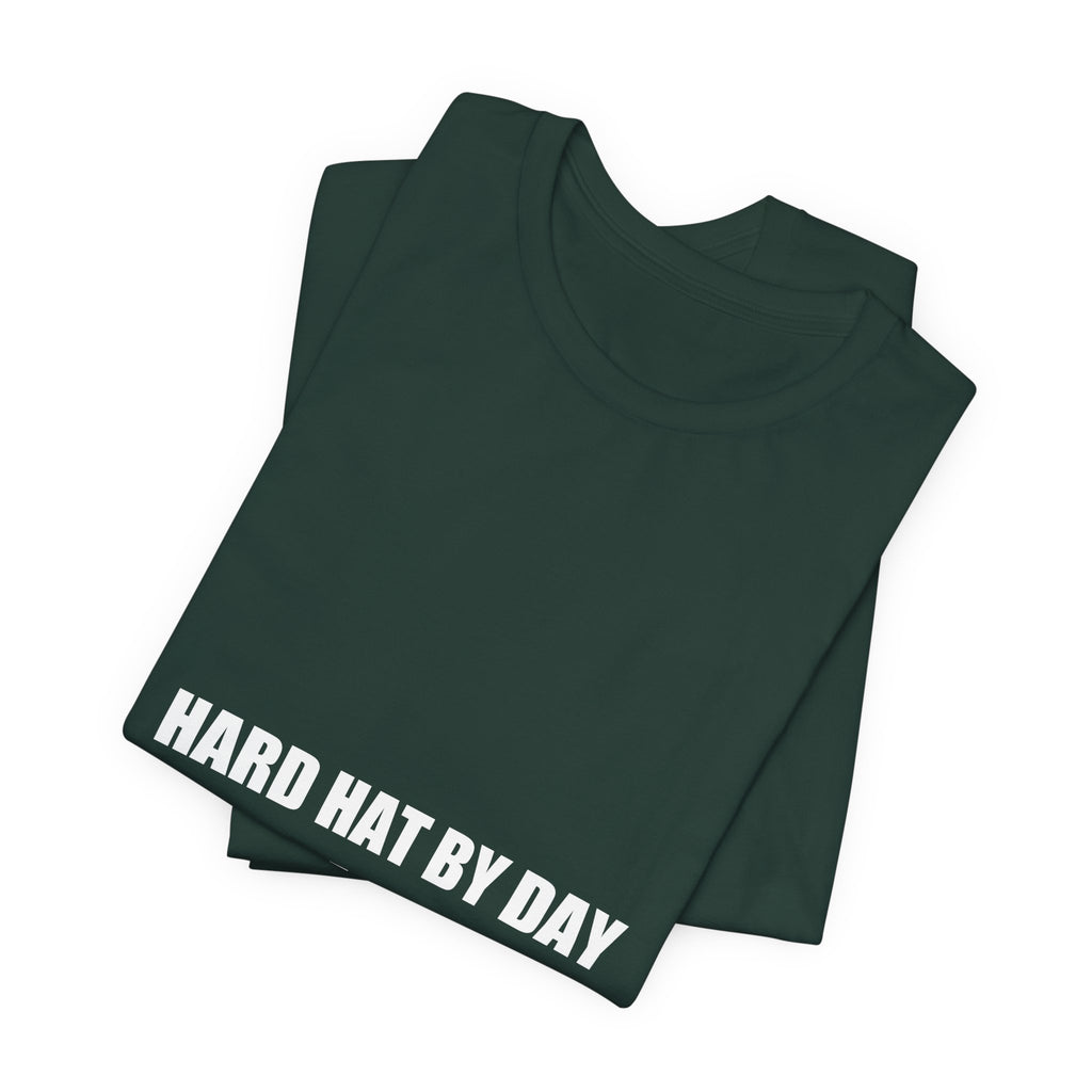 Hard Hat by Day Spatula by Night Shirt - Funny Tradesman BBQ Dad Tee, Father's Day Gift, Premium Bella Canvas
