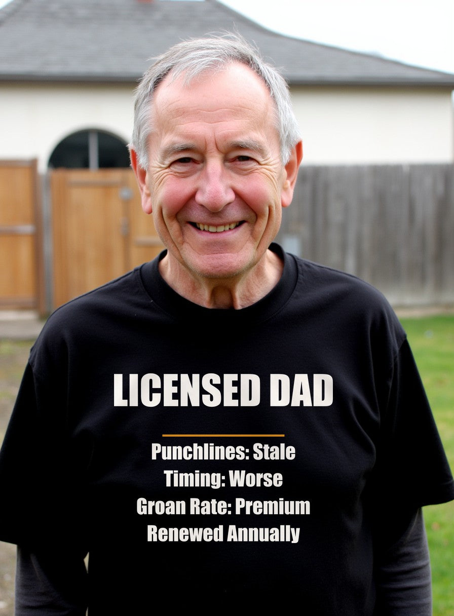 Licensed Dad Shirt — worn lifestyle photo