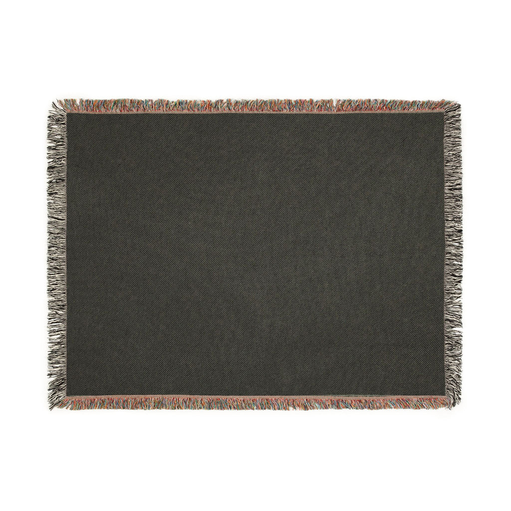 Fern & Seedhead Woven Throw Blanket - Jacquard Woven Botanical, Patina Blue & Terracotta - Mossbridge