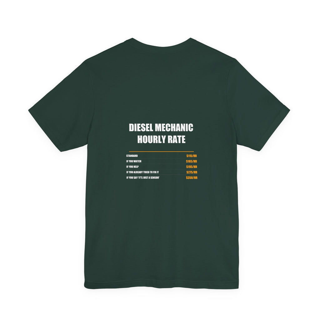 Diesel Mechanic Hourly Rate Shirt - Mechanic, Mechanic Gift, Funny Mechanic, Mechanic Gifts, Tee, T-Shirt