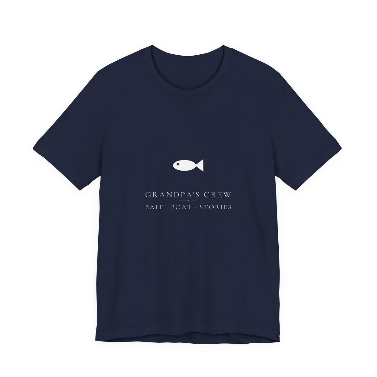 Grandpa's Crew Fishing Shirt - Bait Boat Stories Tee, Premium Bella Canvas