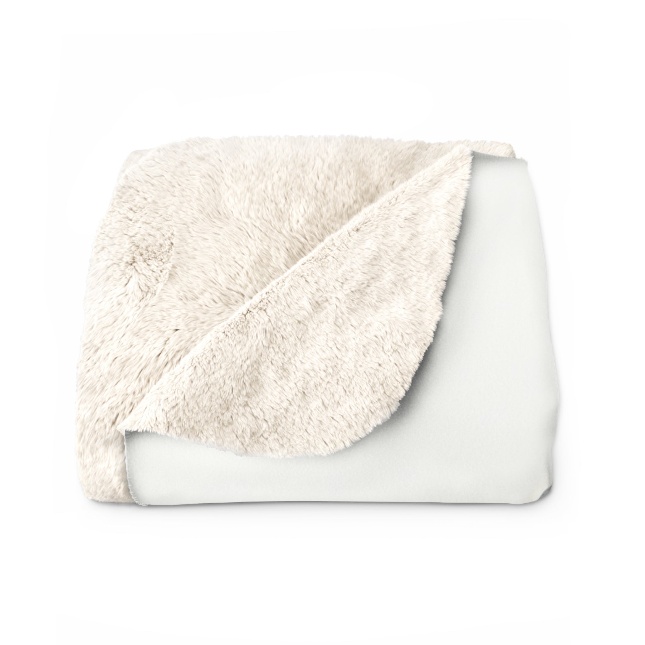 Mountain Lion Double Exposure Sherpa Throw Blanket - Nature Wildlife Art, Cozy Fleece Cabin Decor Gift