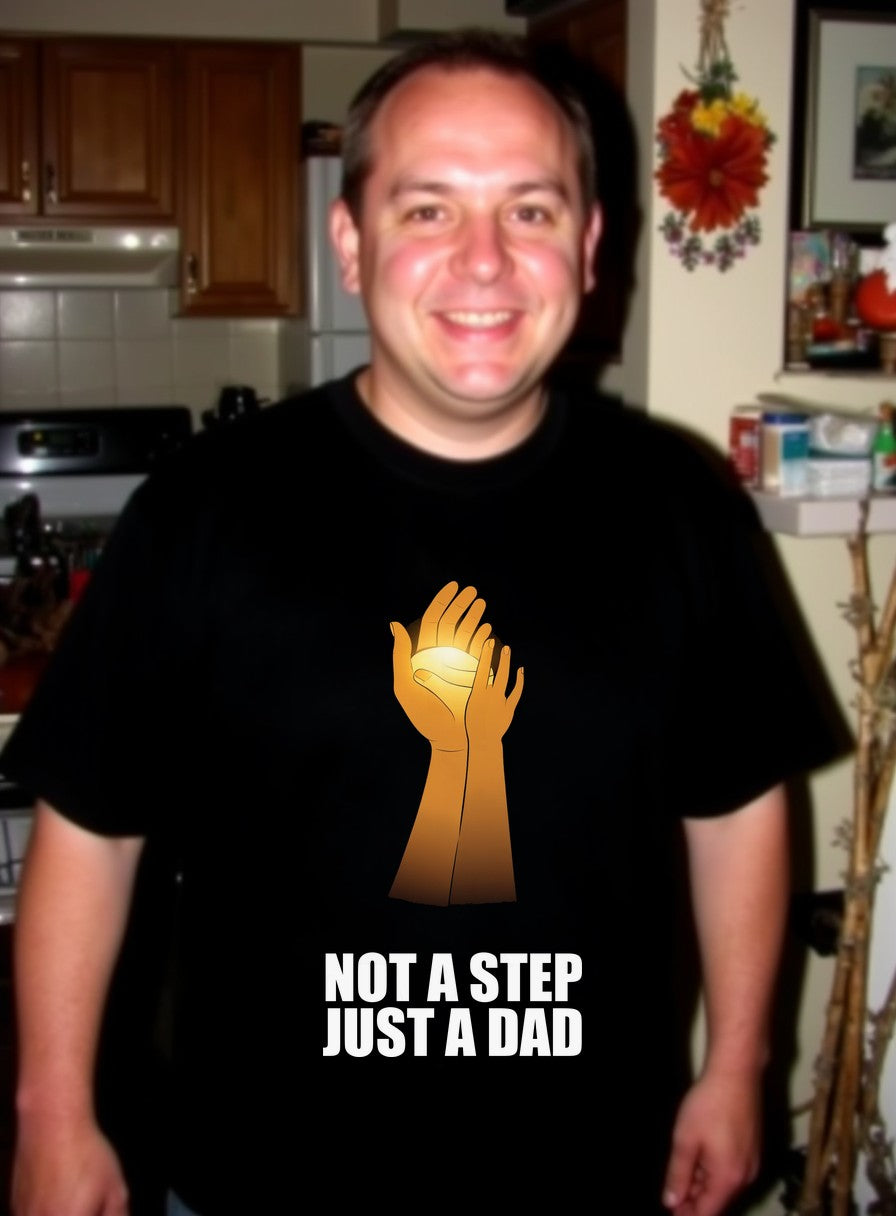 Not A Step Just A Dad Shirt — worn lifestyle photo