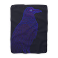 Neon Raven Sherpa Throw Blanket from Kindling & Hammer
