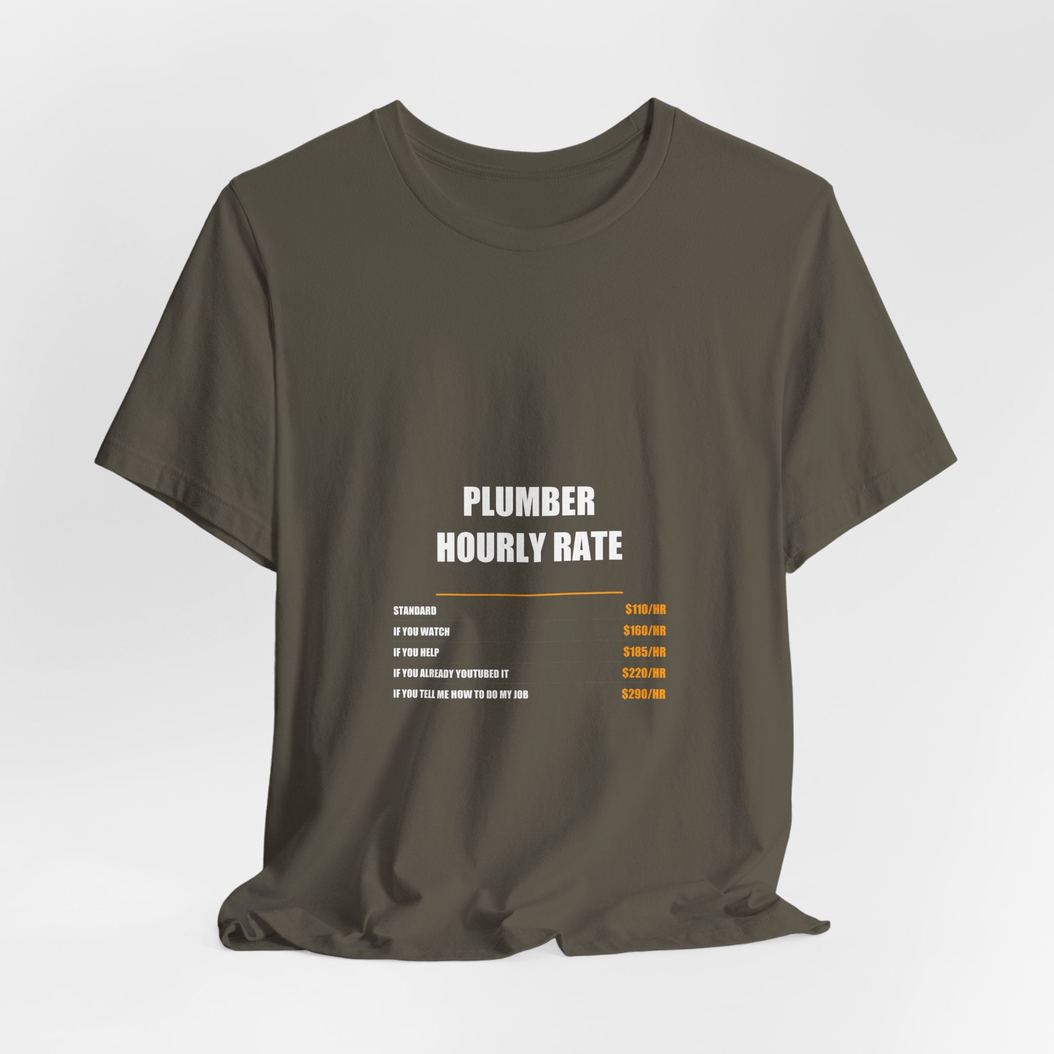 Plumber Hourly Rate Shirt - Plumber, Plumber Gift, Funny Plumber, Plumber Gifts, Tee, T-Shirt