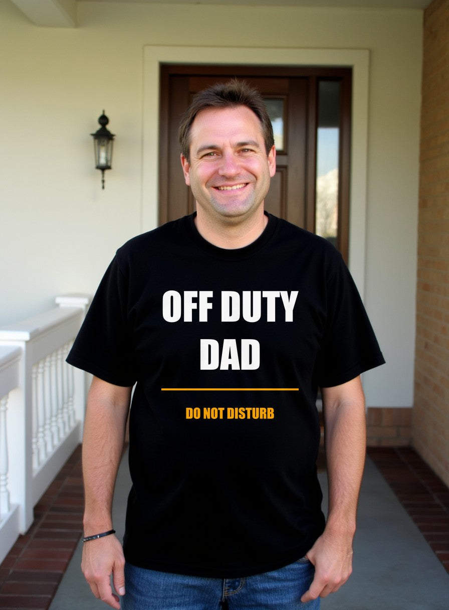 Do Not Disturb Dad Shirt, Funny Nap Gift, Father's Day Humor Tee — worn lifestyle photo