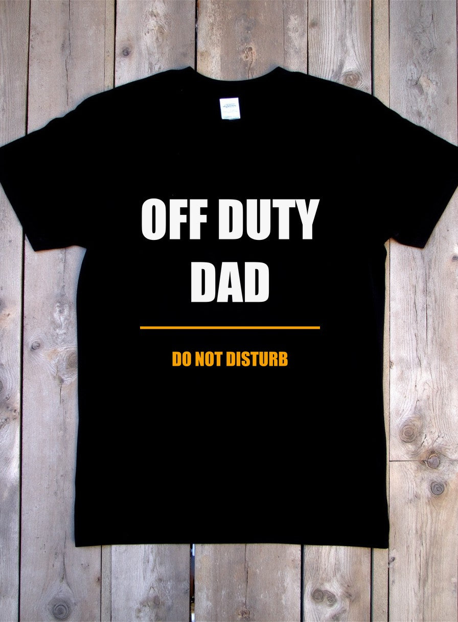 Do Not Disturb Dad Shirt, Funny Nap Gift, Father's Day Humor Tee — flat lay photo