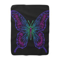 Neon Butterfly Sherpa Throw Blanket from Kindling & Hammer