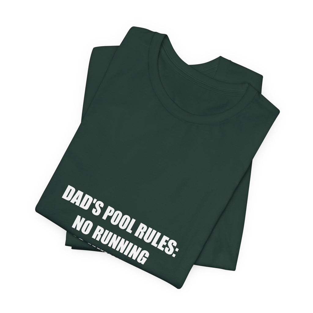Dad's Pool Rules Shirt - Funny Pool Dad Tee, Summer Father's Day Gift, Premium Bella Canvas