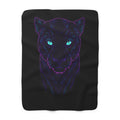 Neon Panther Sherpa Throw Blanket from Kindling & Hammer