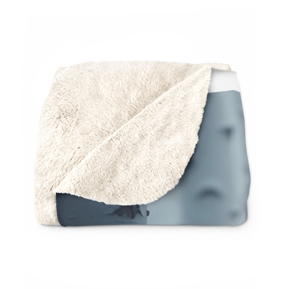 Winter Stag Sherpa Throw Blanket - Majestic Deer Among Snowy Birch Trees