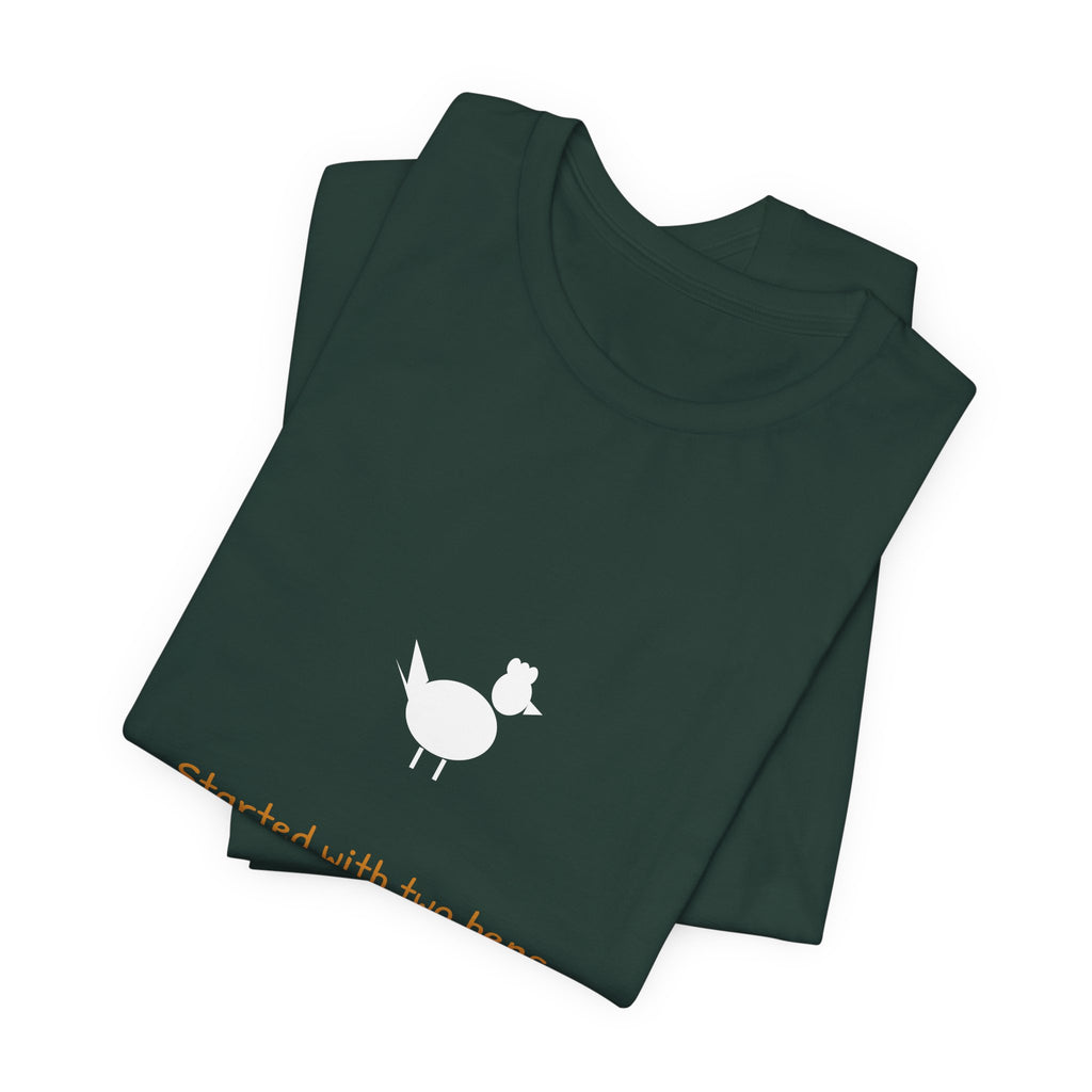 Started With Two Hens Shirt - Funny Chicken Math Tee, Premium Bella Canvas