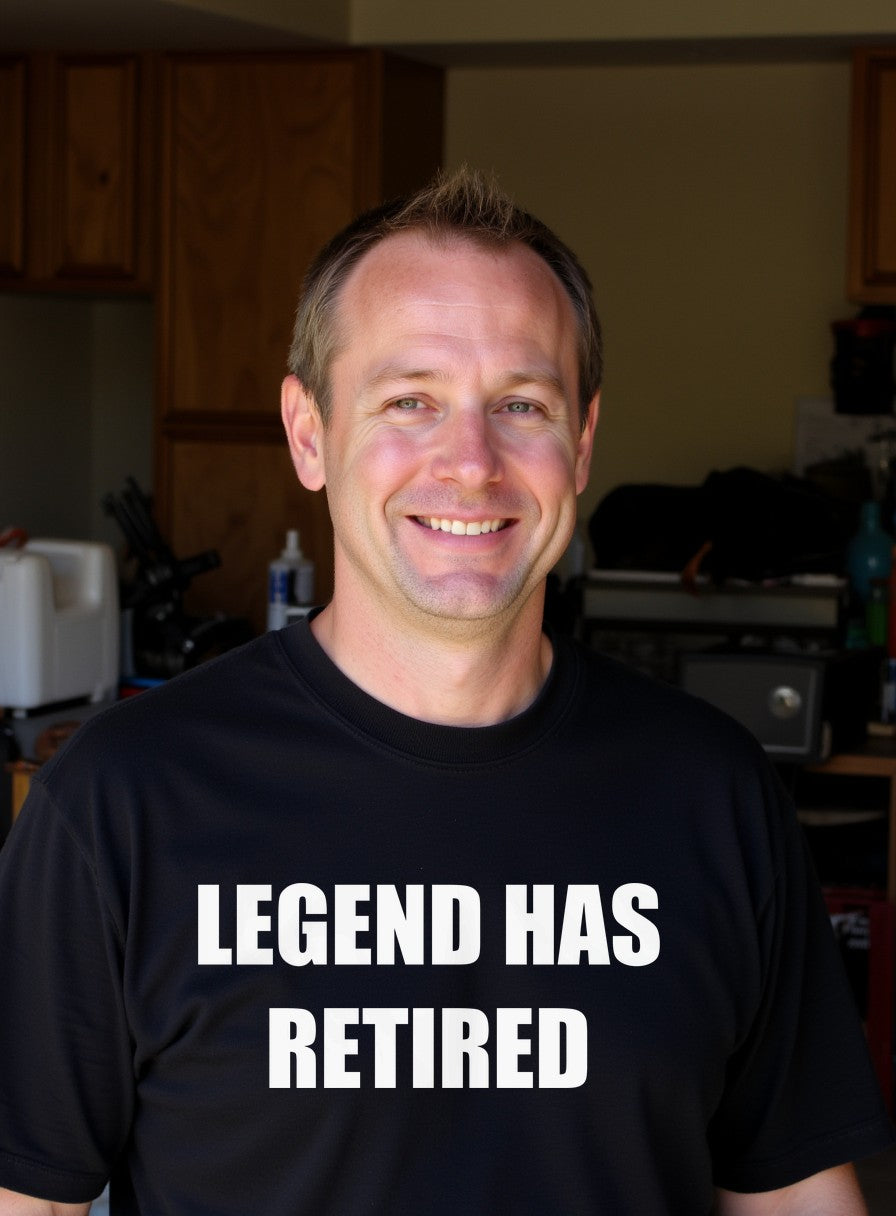 Legend Has Retired Shirt — worn lifestyle photo