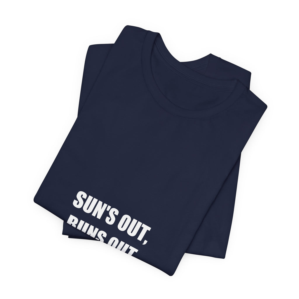 Sun's Out Buns Out Shirt - Funny Burger BBQ Dad Tee, Summer Grilling Gift, Premium Bella Canvas