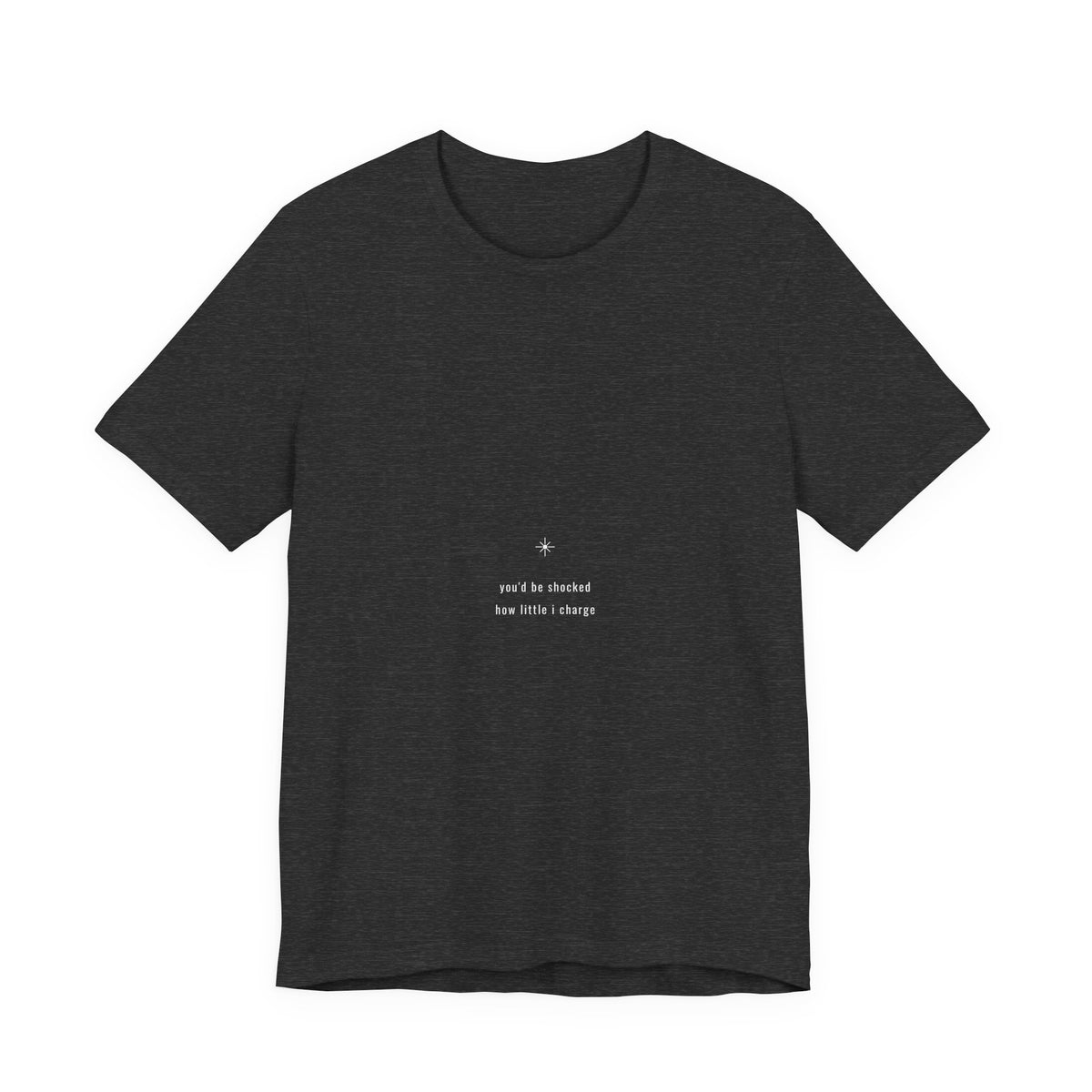 You'd Be Shocked How Little I Charge Shirt - Funny Electrician Pun Tee, Premium Bella Canvas