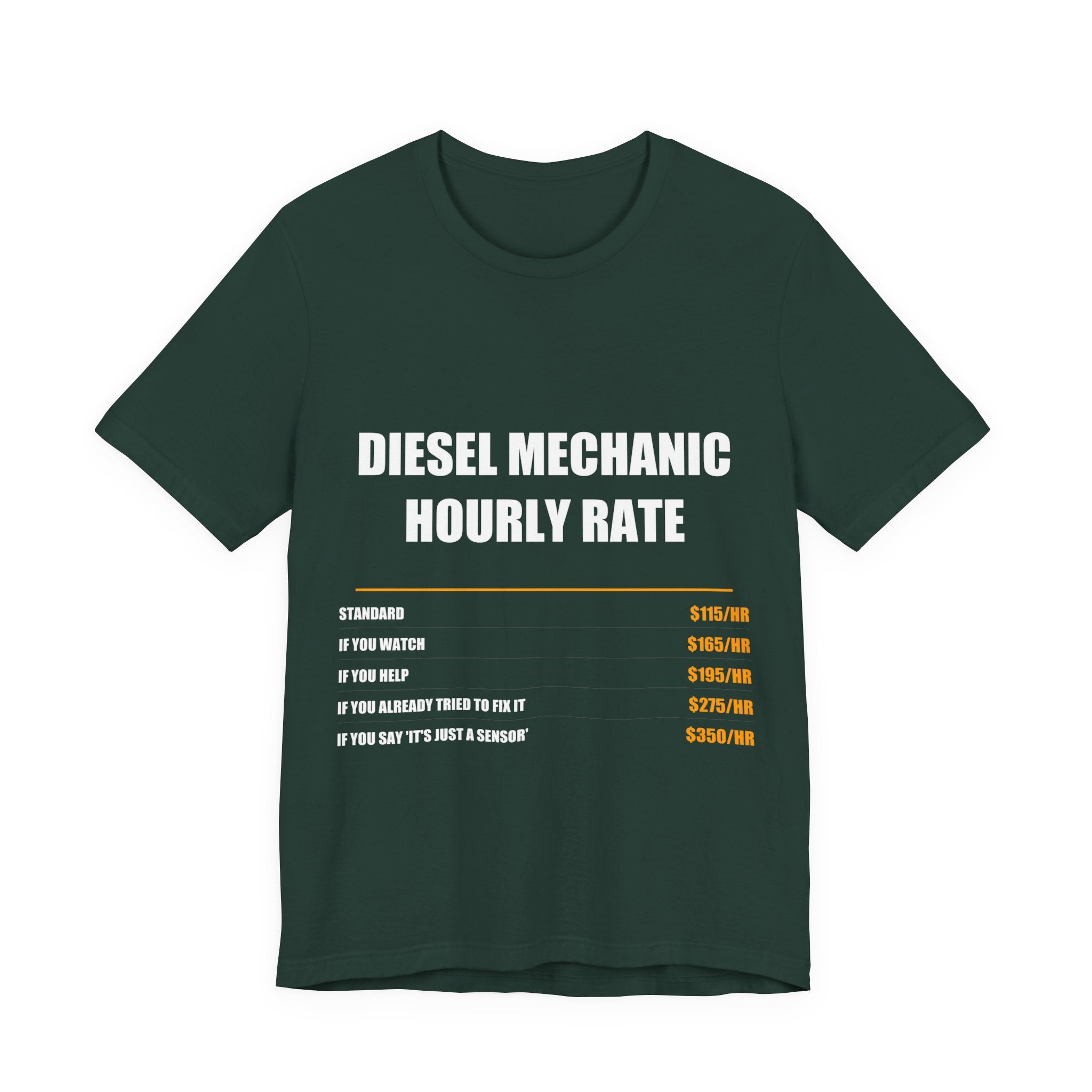 Diesel Mechanic Hourly Rate Shirt - view 2