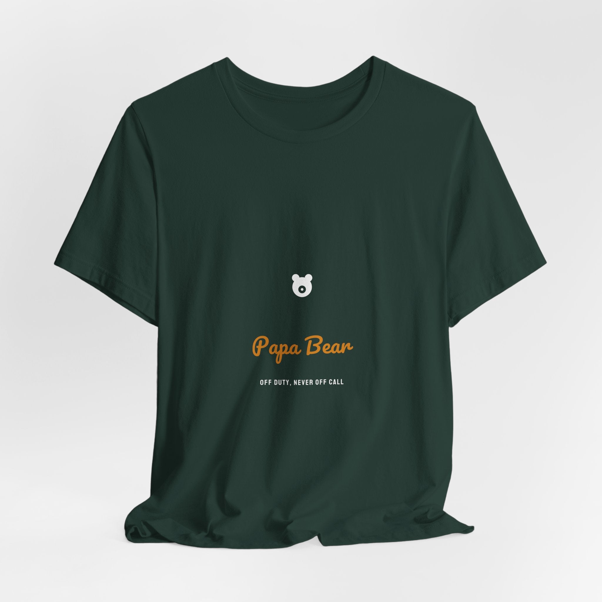 Papa Bear Shirt - Off Duty Never Off Call, Retro Script Dad Tee, Father's Day Gift, Premium Bella Canvas
