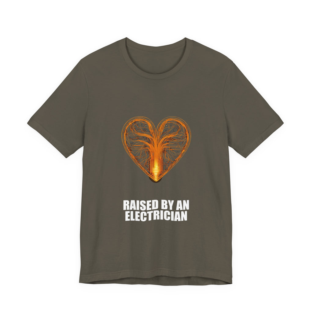 Raised By An Electrician T-Shirt - Electrician Gift, Funny Trade Shirt