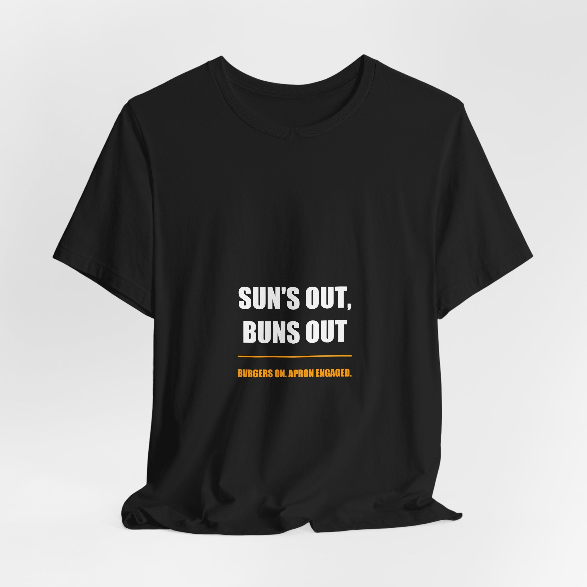 Sun's Out Buns Out Shirt - Funny Burger BBQ Dad Tee, Summer Grilling Gift, Premium Bella Canvas