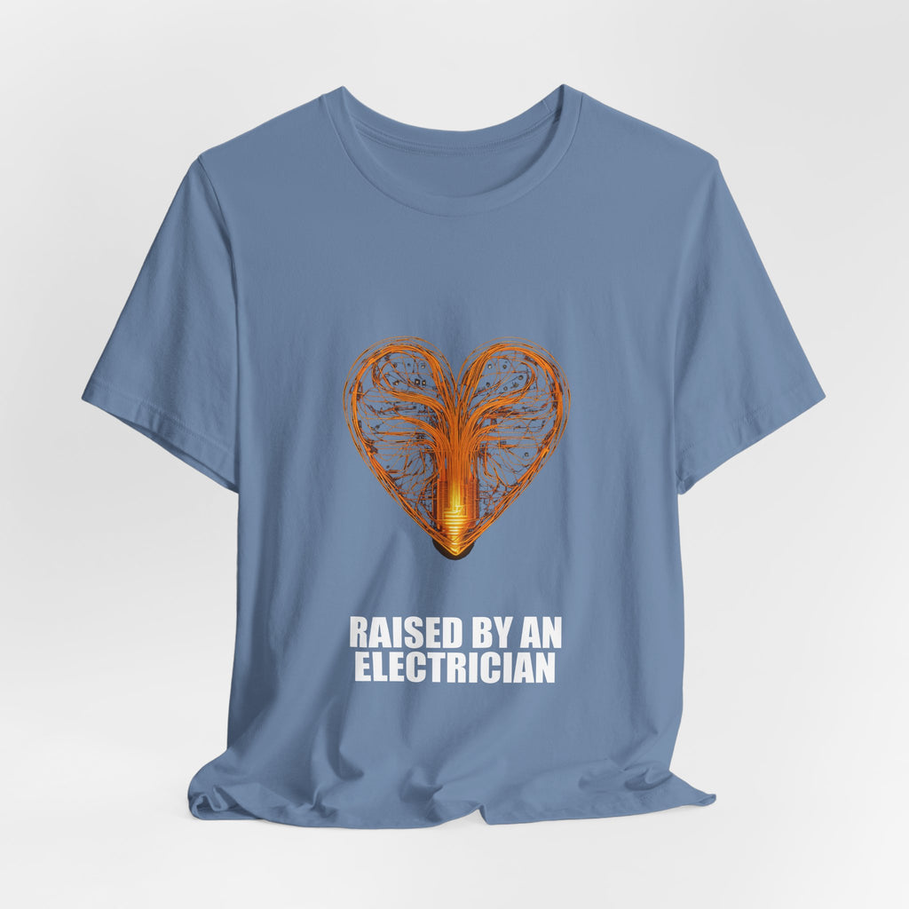 Raised By An Electrician T-Shirt - Electrician Gift, Funny Trade Shirt