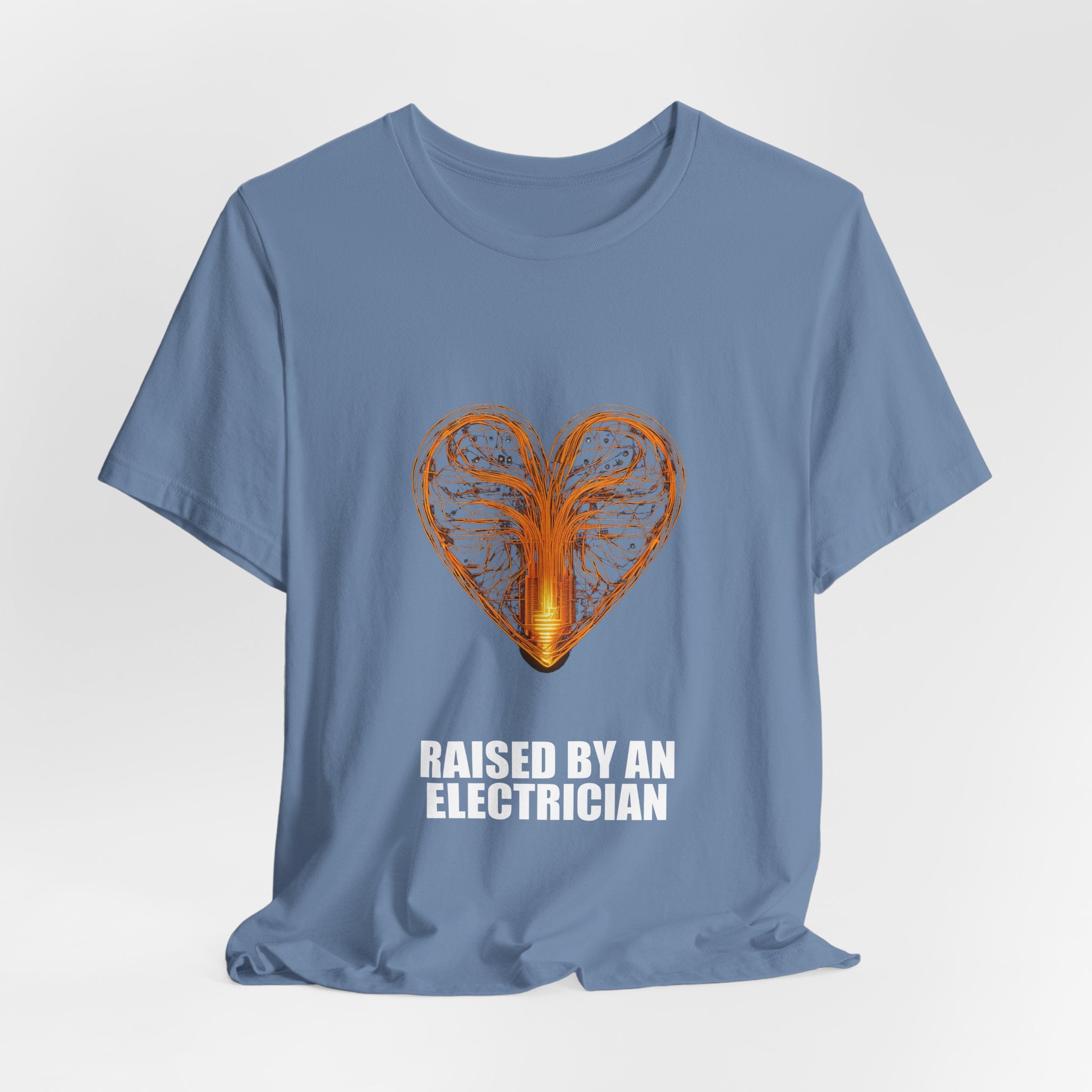Raised By An Electrician T-Shirt - Electrician Gift, Funny Trade Shirt