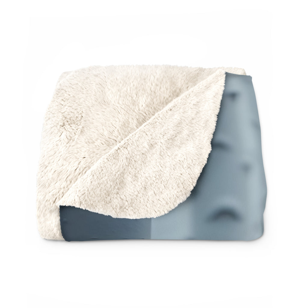 Winter Stag Sherpa Throw Blanket - Majestic Deer Among Snowy Birch Trees