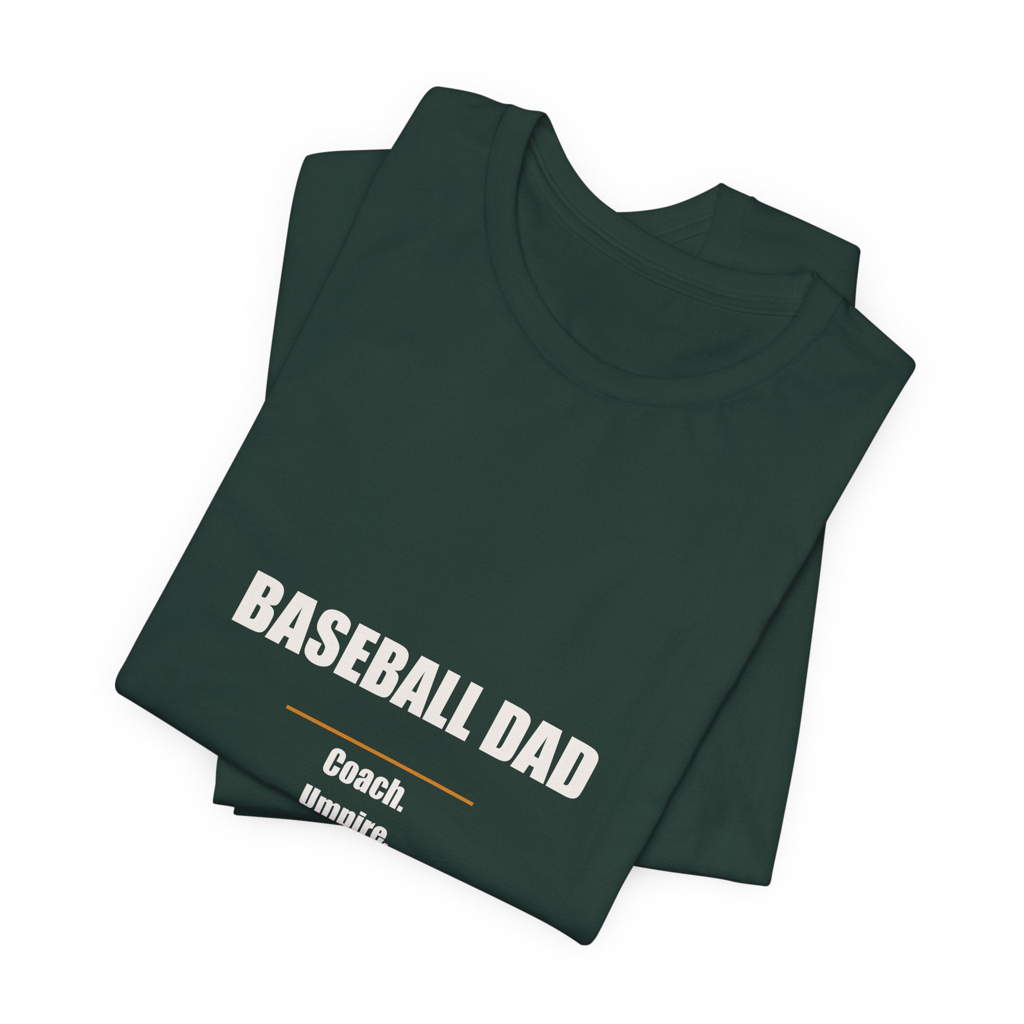 Baseball Dad Shirt - Coach Umpire Snack Provider Chauffeur Therapist, Funny Baseball Dad Gift, Premium Bella Canvas Tee