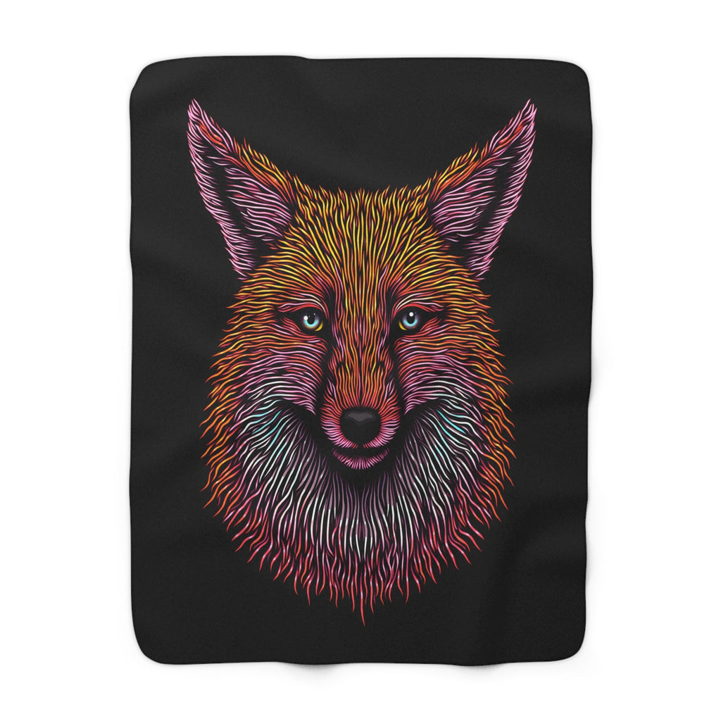 Neon Fox Sherpa Throw Blanket from Kindling & Hammer