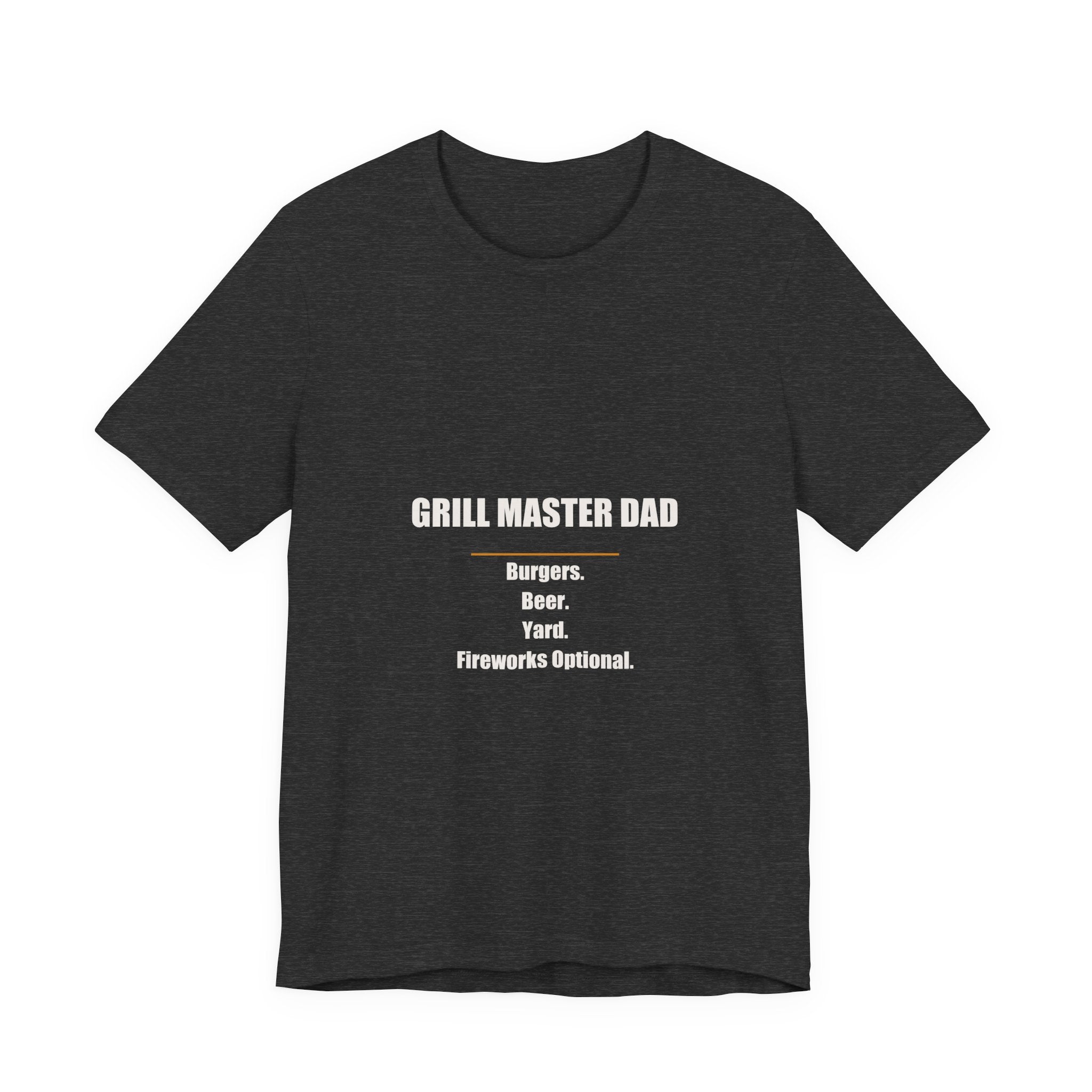 Grill Master Dad Shirt - Burgers Beer Fireworks Optional, Funny 4th Of July Dad Gift, Premium Bella Canvas Tee