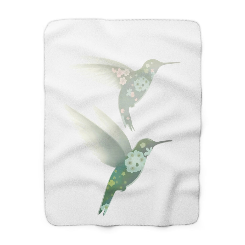 Hummingbird Double Exposure Sherpa Throw Blanket from Kindling & Hammer