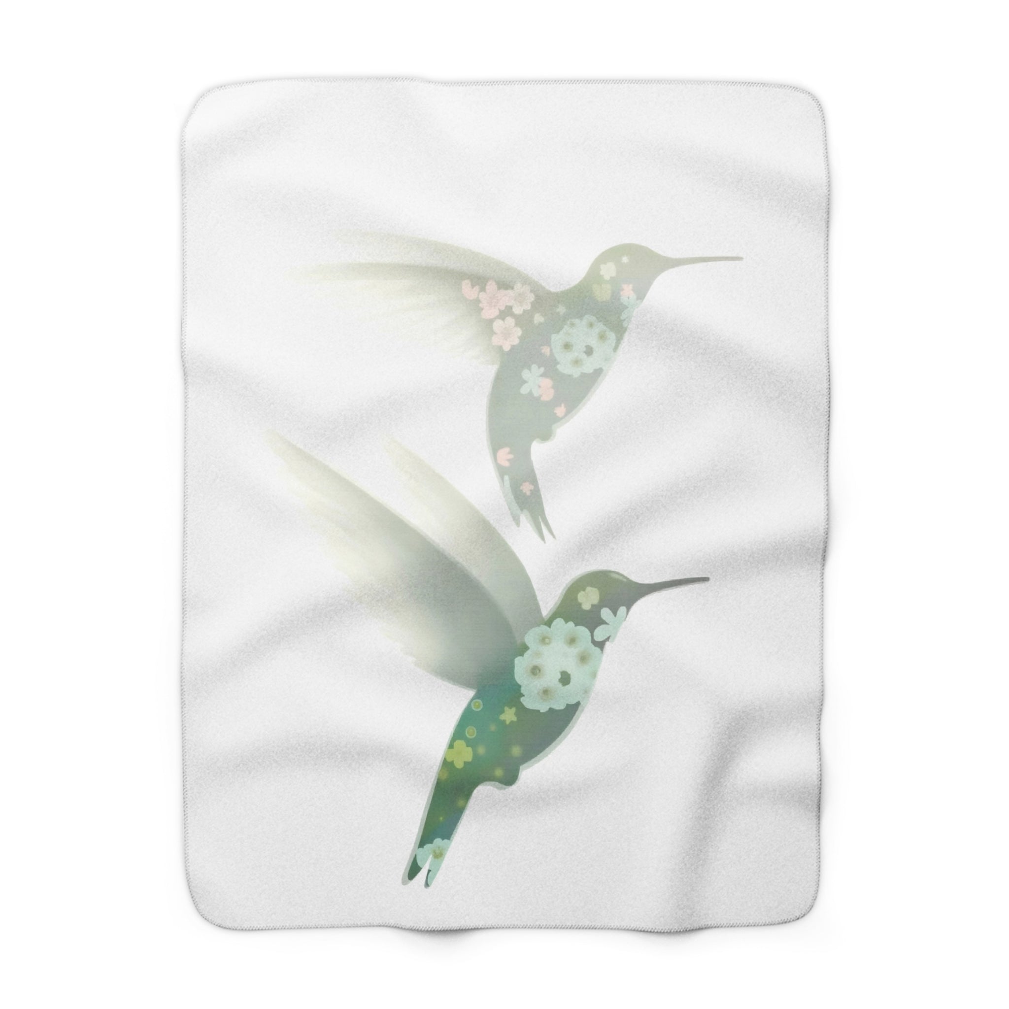 Hummingbird Double Exposure Sherpa Throw Blanket from Kindling & Hammer