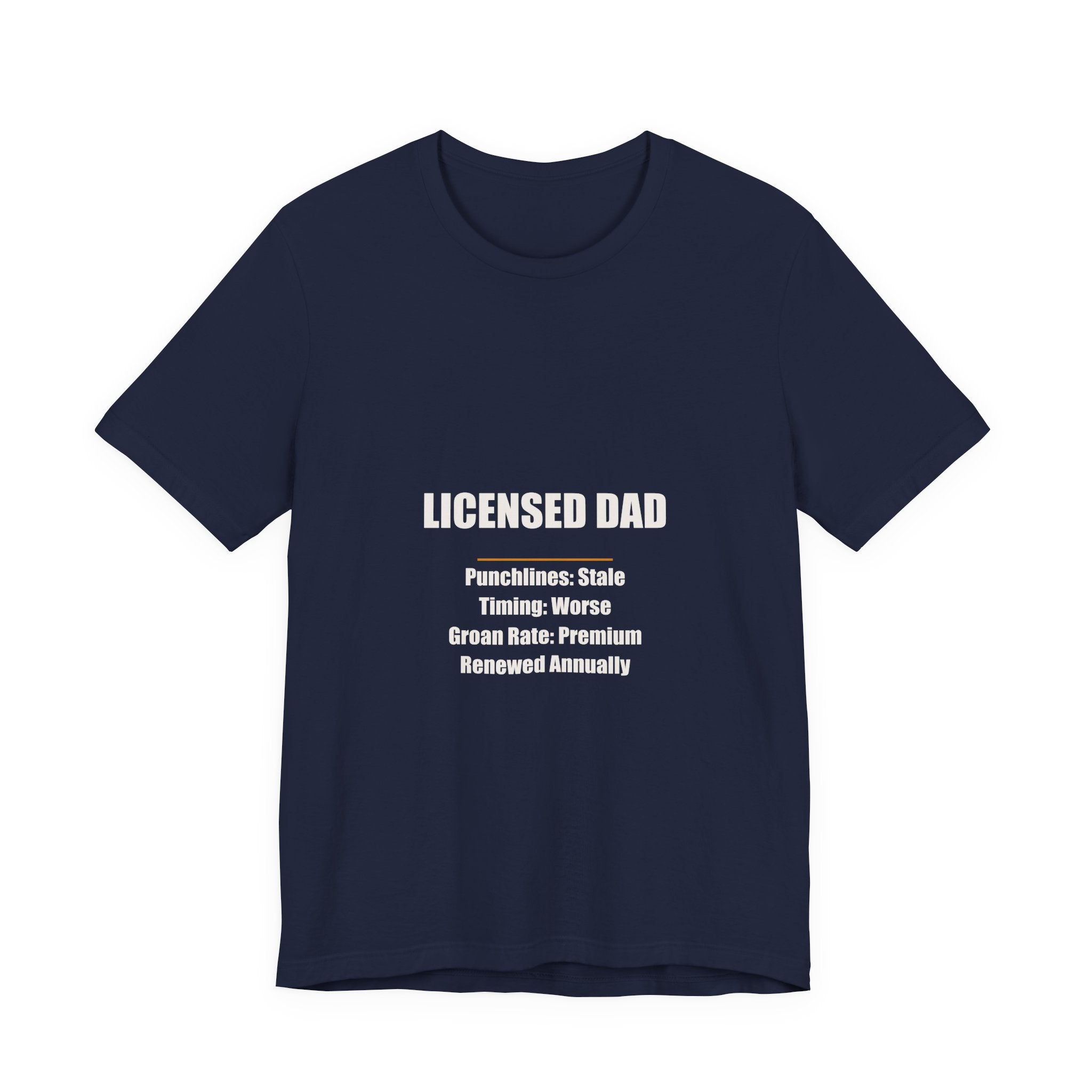 Licensed Dad Shirt - Stale Punchlines Premium Groan Rate, Funny Dad Joke Gift, Father's Day Tee, Premium Bella Canvas