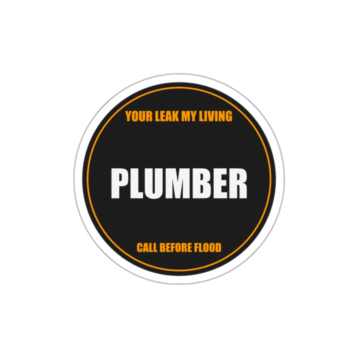 Plumber Die-Cut Vinyl Sticker from Kindling & Hammer