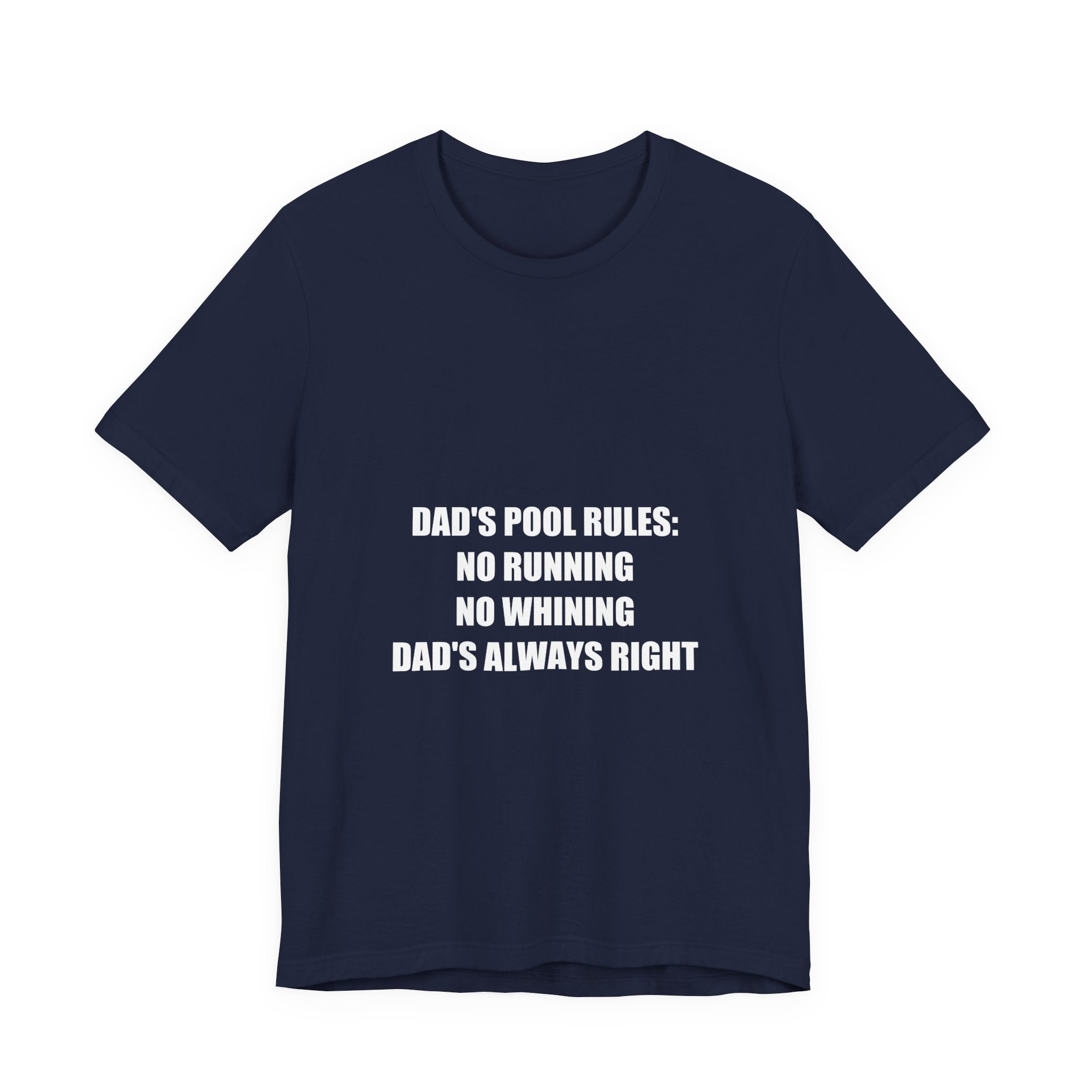 Dad's Pool Rules Shirt - Funny Pool Dad Tee, Summer Father's Day Gift, Premium Bella Canvas