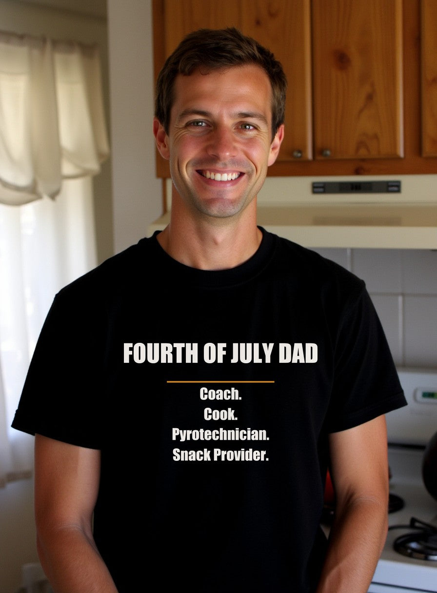Fourth Of July Dad Shirt — worn lifestyle photo