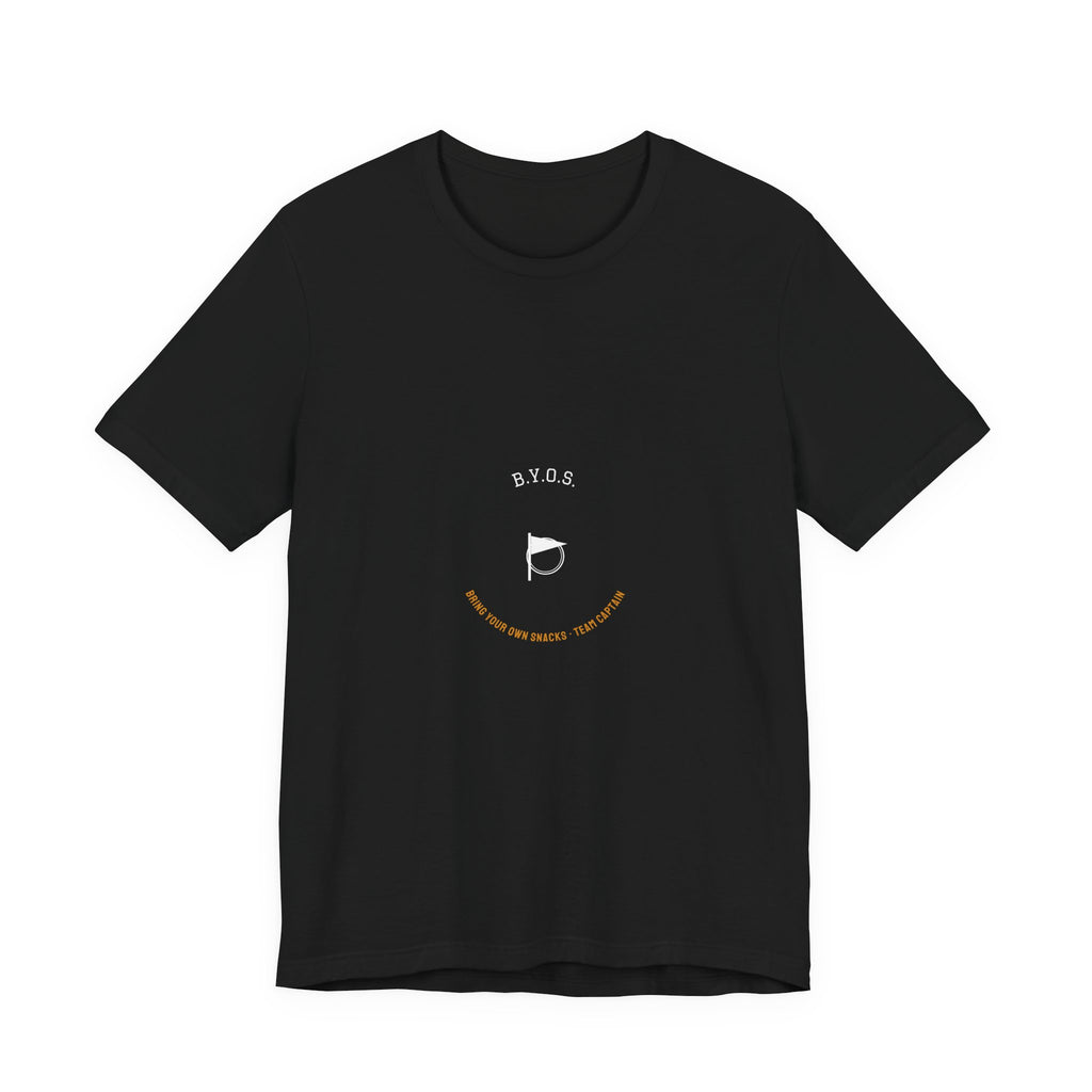 BYOS Bring Your Own Snacks Team Captain Shirt - Funny Celiac Varsity Tee, Gluten Free Gift, Premium Bella Canvas
