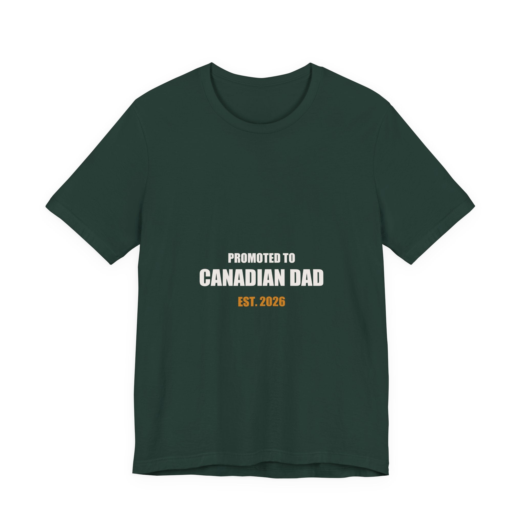 Promoted To Canadian Dad Est 2026 Shirt - New Dad Canada Day Gift, First Canada Day Dad Tee, Premium Bella Canvas