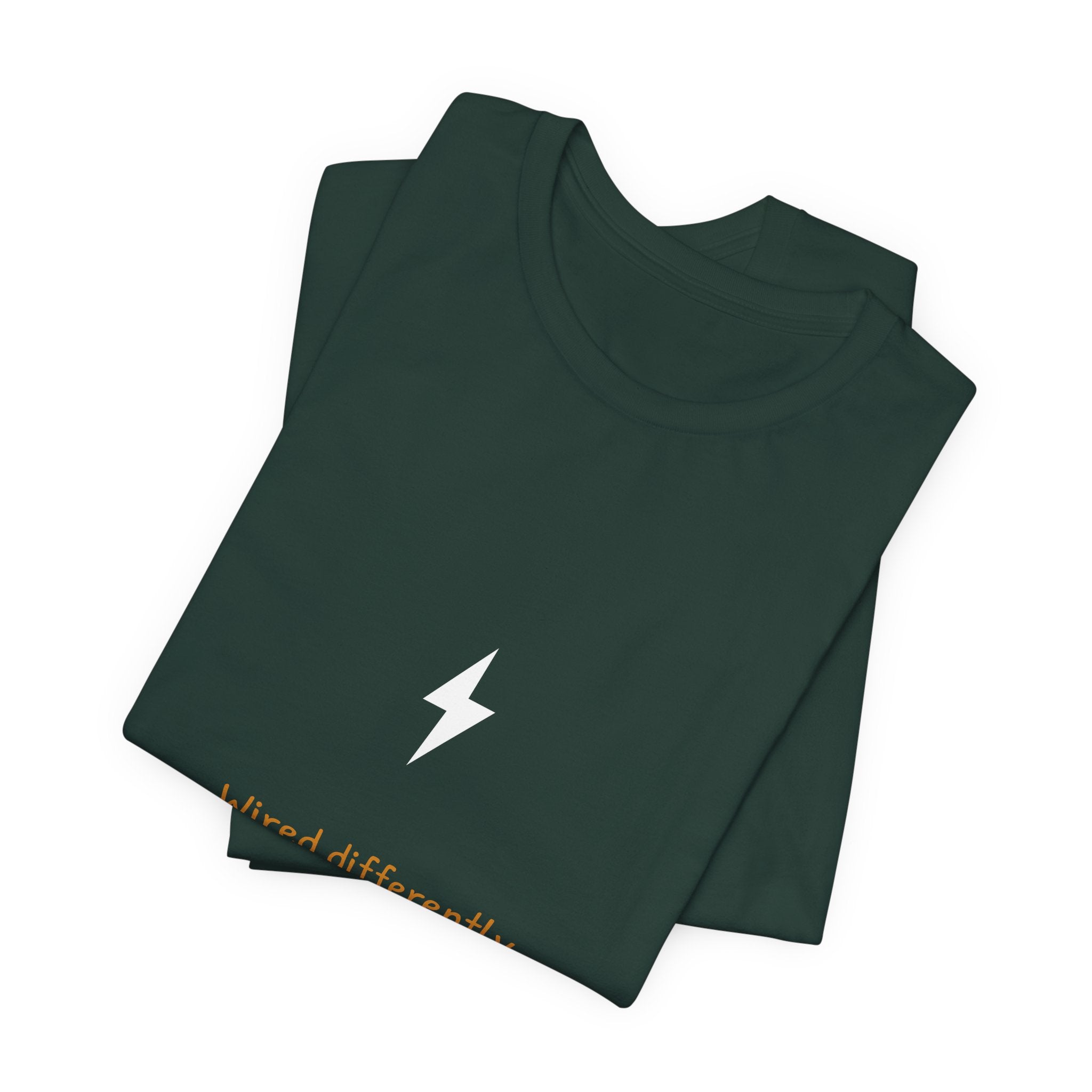 Wired Differently Electrician Shirt - Hand-Lettered Edition, Premium Bella Canvas